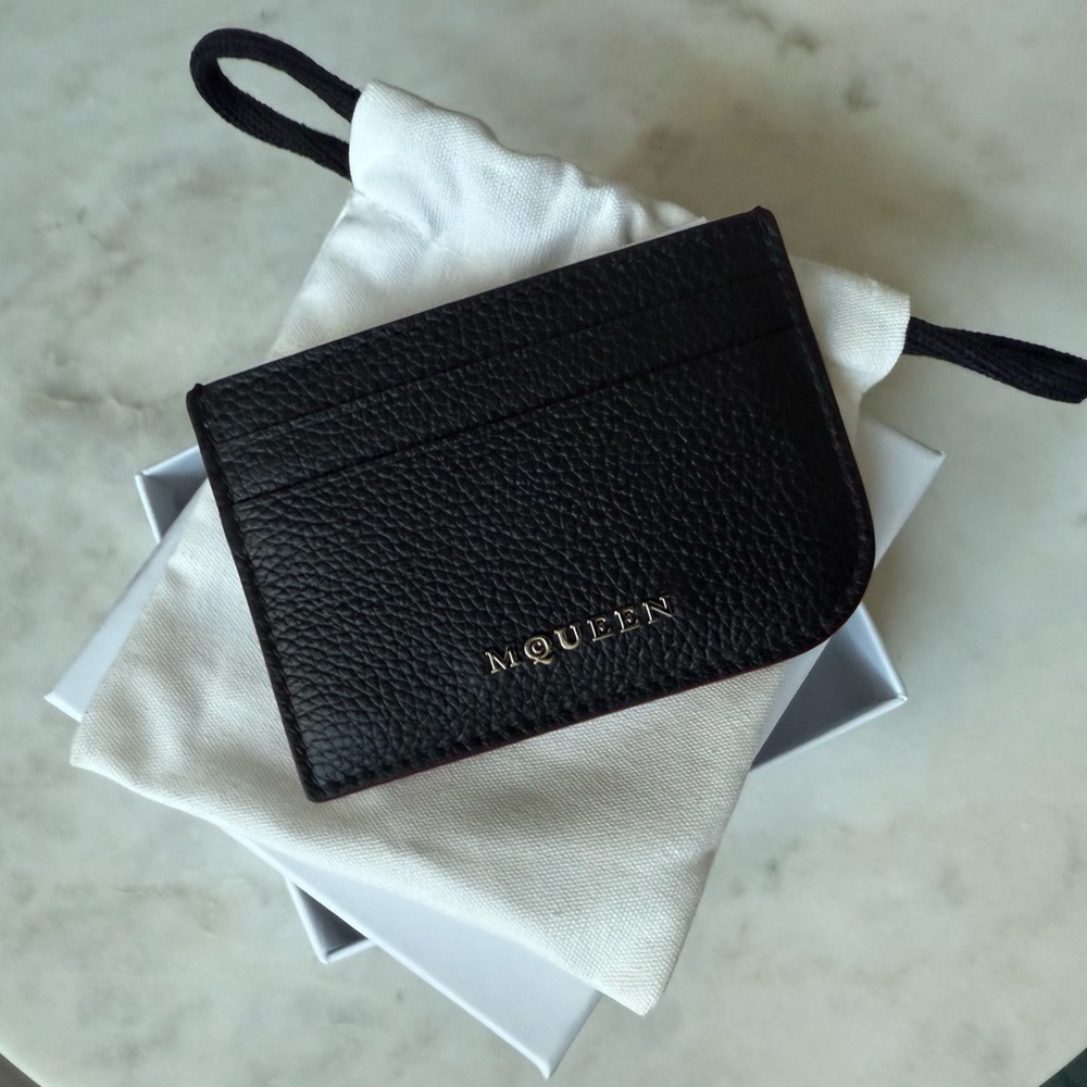 NEW Alexander McQueen Black Card Holder
